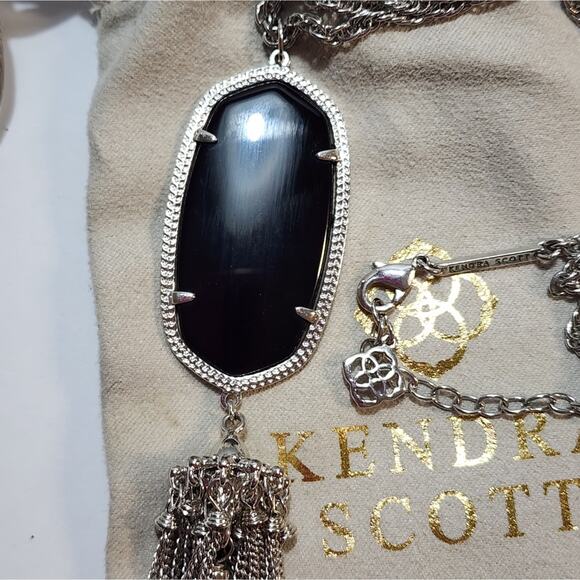 Kendra scott black and silver Rayne necklace - Picture 2 of 15
